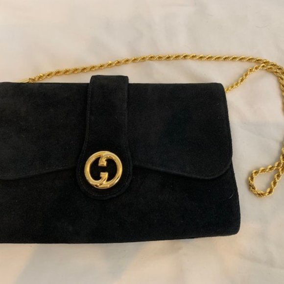 Gucci 1970 Vintage Suede Clutch - Picture 5 of 6